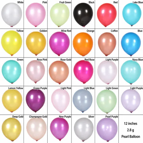 Ballons En Latex Nacré Ballons Ronds De Couleur Unie Pour Chambre De Mariage Décoration De Mariage Fête D'anniversaire Décor De Scène