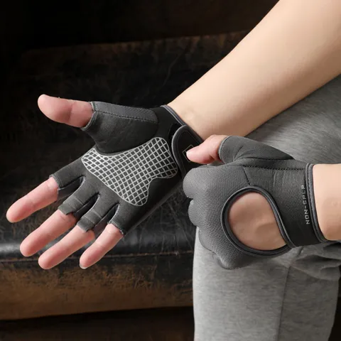Dames Lichtgewicht Ademende Fietshandschoenen Vingervloer Antislip Mesh Sport Training Workout Handschoenen