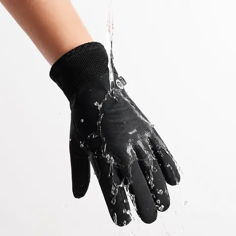 Heren Winter Warme Fietsen Handschoenen Verdikte Fluweel Winddicht Antislip Motorfiets Ski Handschoenen Nylon Sport Thermische Handschoenen