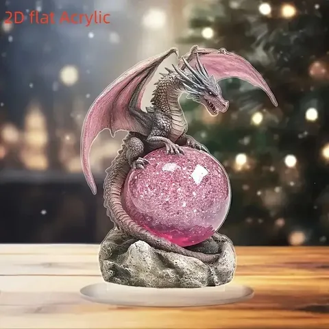 Bohemian Crystal Dragon Acrylic Desktop Decoration Creative Birthday Gift Flat Acrylic Ornament Home Decor