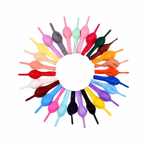 Thickened Matte Macaron Latex Balloons With Tail Design For Party Wedding Decoration Assorted Colors