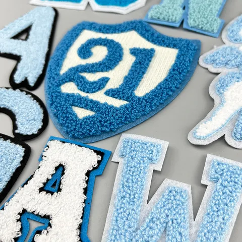 Frottee Stickerei Buchstaben Alphabet Patches DIY Kleidung Zubehör Applikation Abzeichen Aufbügeln Für Jacken Hüte