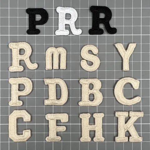 Embroidered Letter Patch Water Soluble Craft DIY Clothing Hat Applique Badge Decorative Accessory Fabric Badge