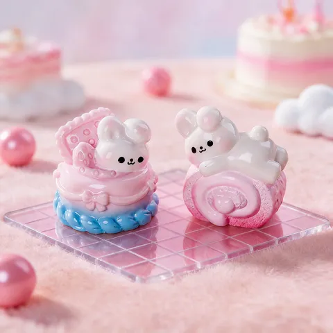 Simpatiche Miniature in Resina Coniglietto Dessert Animale Fai da Te Artigianato Micro Paesaggio Auto Scrivania Ornamenti Decorazione