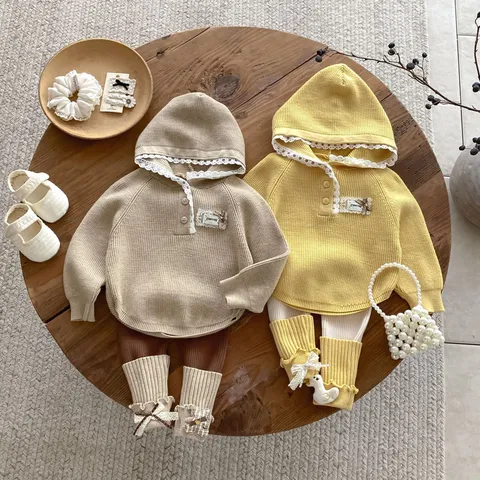 Baby Girls Hooded Sweatshirt And Leggings Top And Bottom Cute Viscose Blend Long Sleeve Pullover And Long Pants Infant Fall Outfit