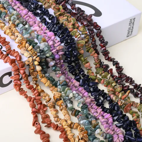 Natural Crystal Gravel Semi-Finished Long Chain Bracelet Jewelry Making DIY Accessories