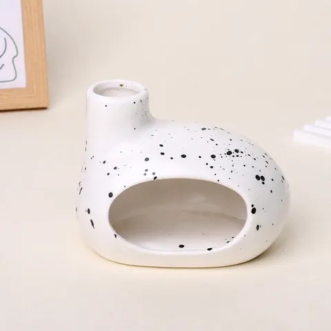 Ceramic Incense Burner Holder Tray With Palo Santo And Sage Modern Speckled Aromatherapy Incense Set For Home Decor