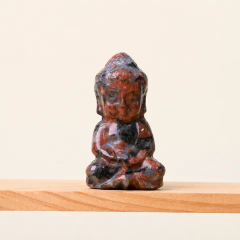 Natural Crystal Stone Carved Baby Buddha Statue Shakyamuni Tathagata Figurine Desktop Ornament Meditation Home Decor