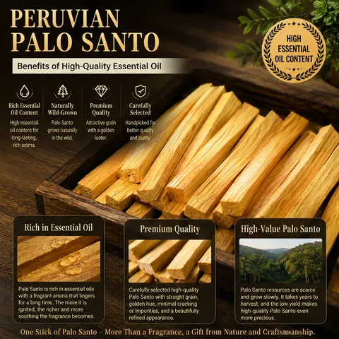 Natural Palo Santo Wood Sticks High Oil Natural Logs For Smudging Aromatherapy Yoga Meditation Air Freshening