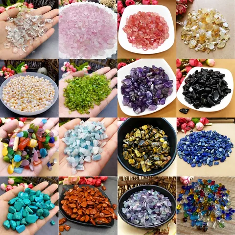 Natural Crystal Gravel Healing Stones Crushed Polished Mineral Stones For Fish Tank Aquarium Plant Pot Decoration