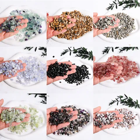 Natural Crystal Gravel Healing Stones Crushed Polished Mineral Stones For Fish Tank Aquarium Plant Pot Decoration