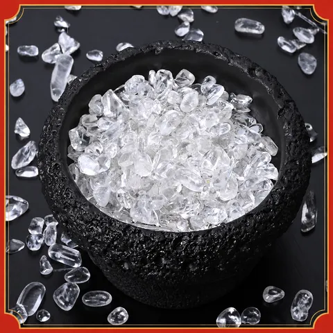 Natural White Crystal Gravel Stones Raw Crystal Chips For Demagnetization Aromatherapy Home Decor DIY Jewelry