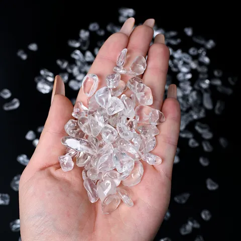 Natural White Crystal Gravel Stones Raw Crystal Chips For Demagnetization Aromatherapy Home Decor DIY Jewelry