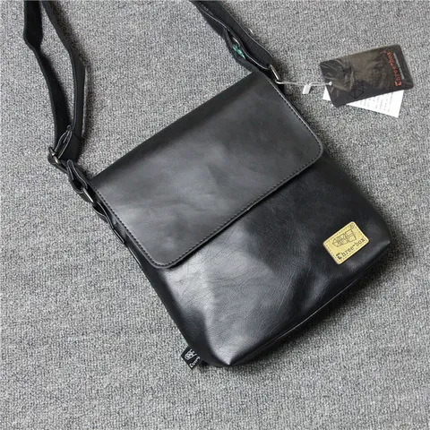 Borsa a Tracolla in Pelle PU da Uomo Commutare Affari Patta Verticale Borsa a Spalla Piccola Borsa Messenger per Uomo