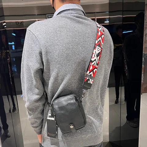 Borsa a Tracolla da Uomo in Pelle PU Casual Vintage Verticale Messenger Borsa a Spalla Impermeabile Borsa per Telefono