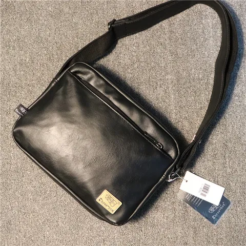Borsa a Tracolla da Uomo in Pelle PU Retro Stile Giapponese Casual Outdoor Tinta Unita Messenger Bag