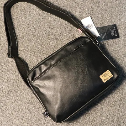 Borsa a Tracolla da Uomo in Pelle PU Retro Stile Giapponese Casual Outdoor Tinta Unita Messenger Bag