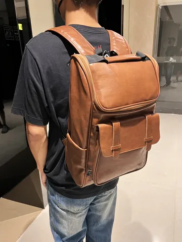 Zaino Business Casual da Uomo Grande Capacità Viaggio Scuola Borsa per Libri Pelle PU Zaino Porta Laptop Per Commuter Quotidiano