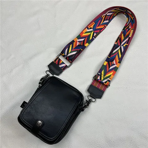 Borsa a Tracolla Verticale in Poliestere Casual da Uomo Moda Tracolla Larga Geometrica Piccola borsa a tracolla Borsa da viaggio