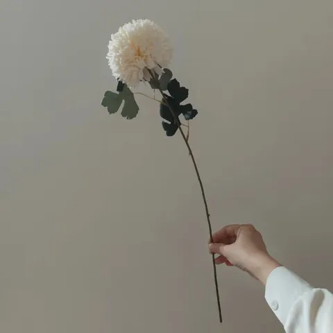 Single Branch Artificial Thistle Flower Silk Chrysanthemum Ball Fake Plant for Home Decor Wedding Photography Props