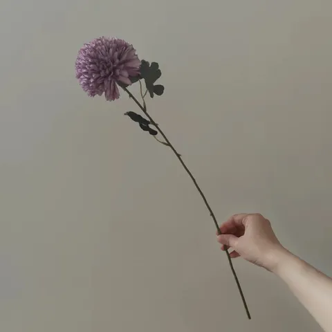 Single Branch Artificial Thistle Flower Silk Chrysanthemum Ball Fake Plant for Home Decor Wedding Photography Props