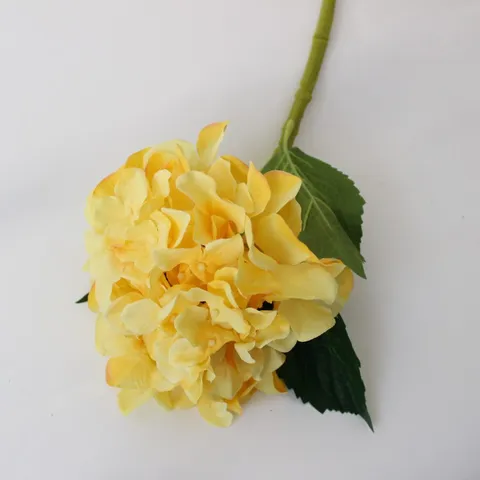 Artificial Hydrangea Silk Flower Single Branch 3-Leaf Fake Flower For Home Wedding Party Photography Props Decor