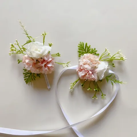 Fiore Di Seta Artificiale Corsage Fiore Da Polso Matrimonio Festa Fotografia Accessorio Floreale Decorativo