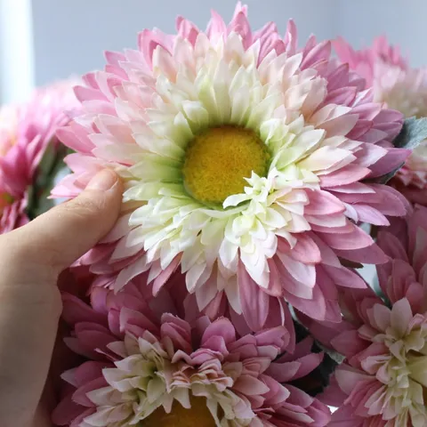 Artificial Sunflower Silk Flower Bouquet Fake Sun Flowers For Home Living Room Wedding Party Table Decor Floral Arrangement