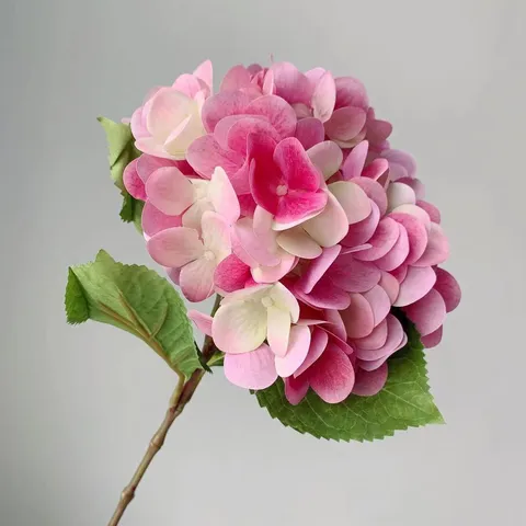 Silk Hydrangea Artificial Flower Single Branch Fake Flowers For Home Wedding Decoration Photography Props