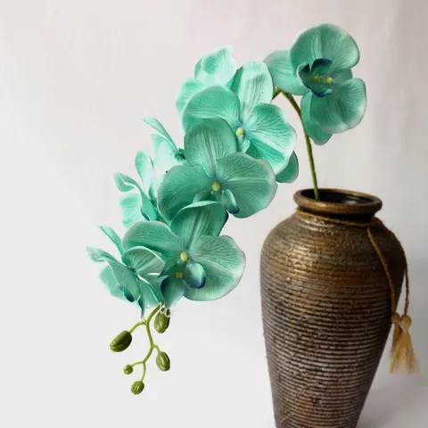 Artificial Phalaenopsis Orchid Stem Silk Flower Fake Orchid For Home Wedding Party Decor Photography Props