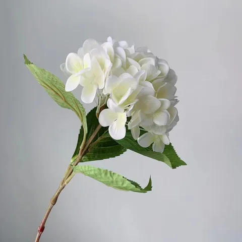 Silk Hydrangea Artificial Flower Single Branch Fake Flowers For Home Wedding Decoration Photography Props