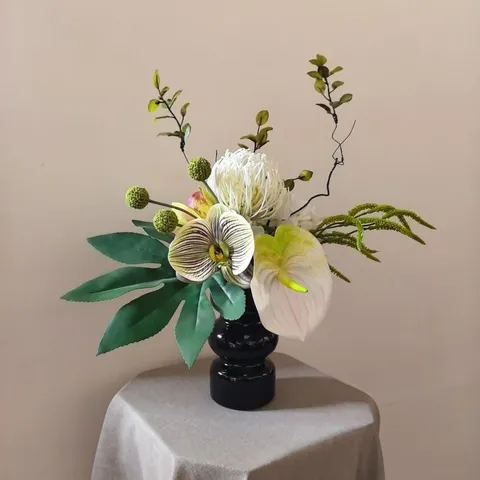 Moderne Luxe Bouquet de Fleurs Artificielles Arrangement Floral en Soie Pour Mariage Décoration Intérieure Fête Accessoires Photographie