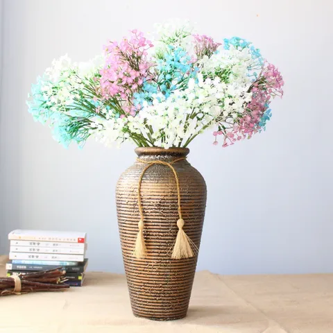 Plastic Gypsophila Artificial Flowers Single Branch Fake Baby's Breath For Home Wedding Photography Decoration