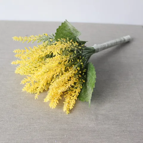 Ramo de Flores de Lavanda Artificial Seda Plástico Falsas Flores Para Decoración del Hogar Boda Fiesta Fotografía Manualidades