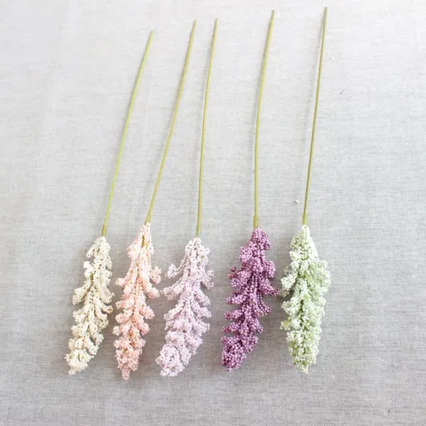 Artificial Lavender Spike Foam Flower Branch Fake Plant For Home Decor Photography Props Wedding Decoration Floral Arrangement