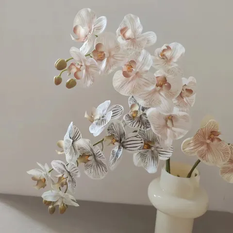 Artificial Phalaenopsis Flowers 9 Heads Tactile Real Touch Fake Orchid Branch For Home Wedding Party Decor