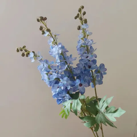 Single Large Larkspur Artificial Flower Silk Plant For Home Decor Wedding Photography Props Floral Arrangement