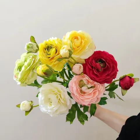 Artificial Camellia Silk Flower Branch Fake Floral Stem For Home Decor Photography Props Wedding Decoration