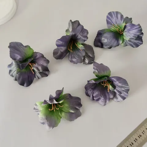 Têtes de Fleurs de Glaïeuls Artificiels Couleur d'Automne Vintage Fleurs en Soie Pour Bricolage Mariage Décoration Maison