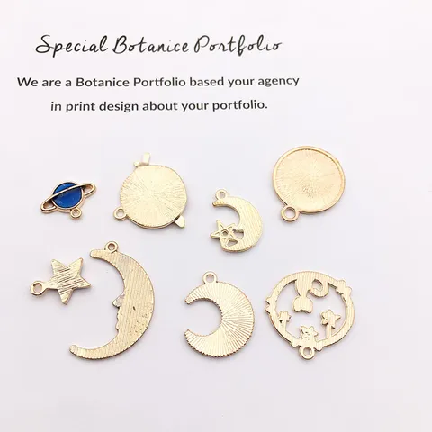DIY Alloy Enamel Pendants Moon Star Planet Cat Charms Cute Cartoon Enamel Jewelry Making Accessories Set