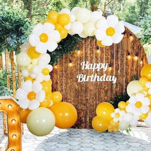 Daisy Balloon Arch Kit Latex Balloons Party Decorations For Wedding Birthday Anniversary Celebration Event Party Supplies