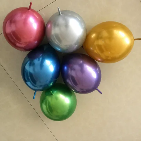 Metallic Tail Balloons Long Latex Balloons For Birthday Party Wedding Scene Decoration Supplies Shiny Decor