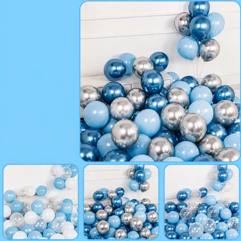 Metallisch Blau Latex Ballonbogen Set Party Dekoration Für Geburtstag Hochzeit Valentinstag Feier