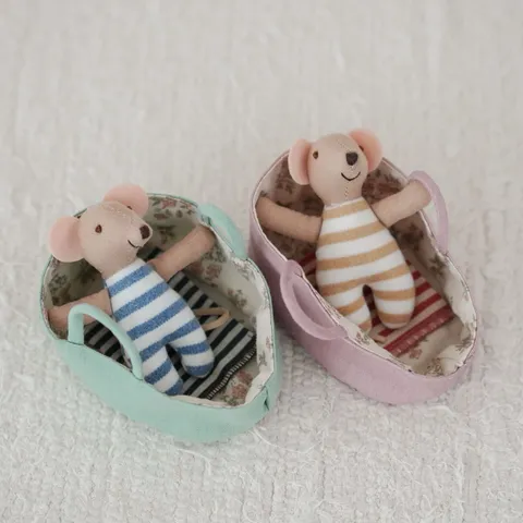 Children Pretend Play Cute Mouse Doll Mini Animal Stuffed Toy Nordic Style Cotton Linen Handmade Toy Kids Room Decor Gift