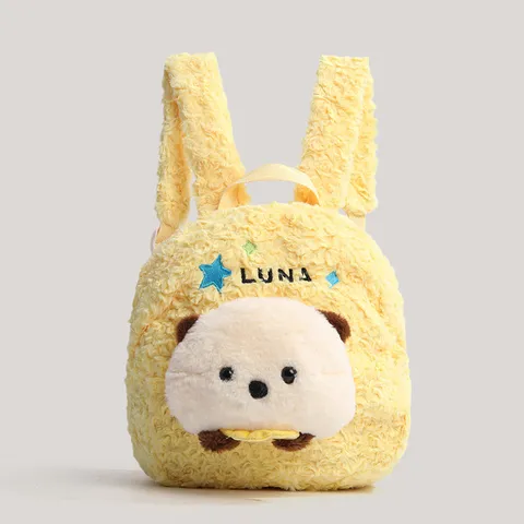 Carino Orsetto Peluche Zaino Moda Casual Zainetto Morbido Peluche Daypack Per Donne Ragazze Viaggio Quotidiano