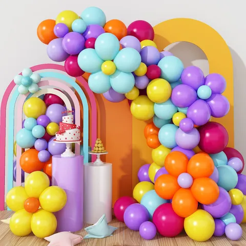 Metallic Texture Balloon Set Wedding Party Decoration Birthday Balloon Arch Kit For Celebration Party Supplies