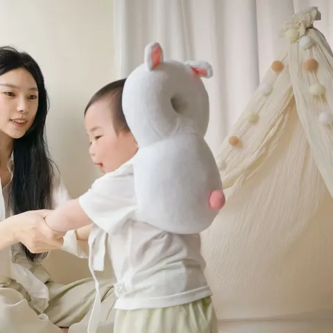 Baby Anti-Fall Pillow Toddler Head Protection Pillow Cute Cartoon Animal Plush Pillow Breathable Infant Safety Protector