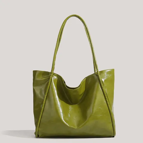 Grand Sac Cabas en Cuir PU pour Femmes Sac à Main Polyvalent à Épaule Unique Décontracté Quotidien Chic Shopper