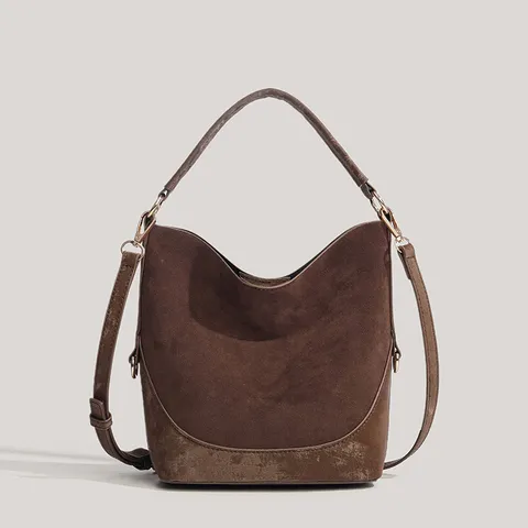 Γυναικείο Μοντέρνα Τσάντα-Καλαθάκι από Συνθετικό Δέρμα Μεγάλης Χωρητικότητας Casual Μονόχρωμο Τσάντα Ώμου Αστικό Μινιμαλιστικό