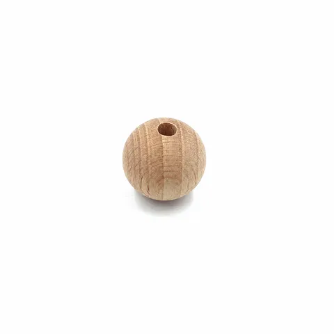 Cuentas de Madera de Haya Natural Cuentas Sueltas Redondas Sin Terminar Para DIY Clip Chupete Juguete Dentición Joyería
